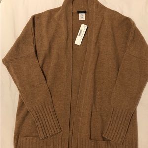 NWT J. Crew Cashmere Blend Tan Cardigan Size XS